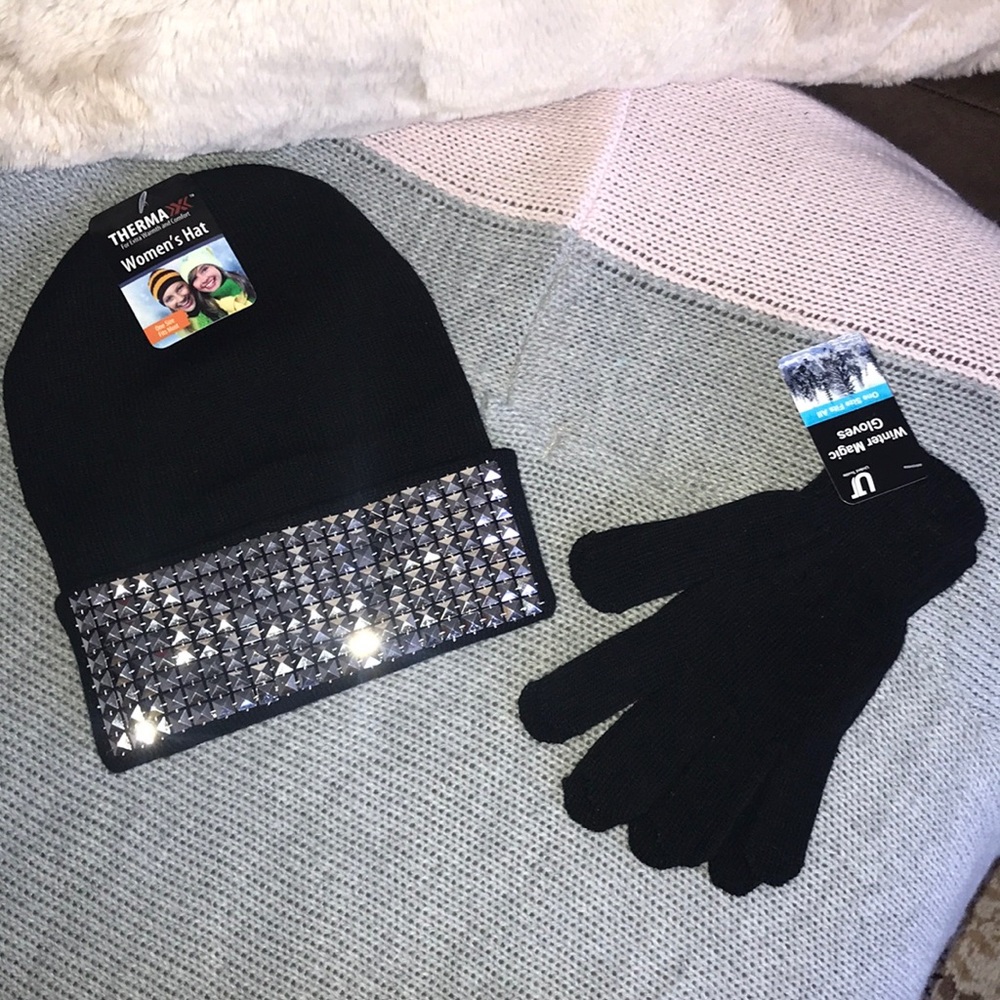 🧤☃️NWT ROCKSTAR HAT AND GLOVE SET!!☃️🧤